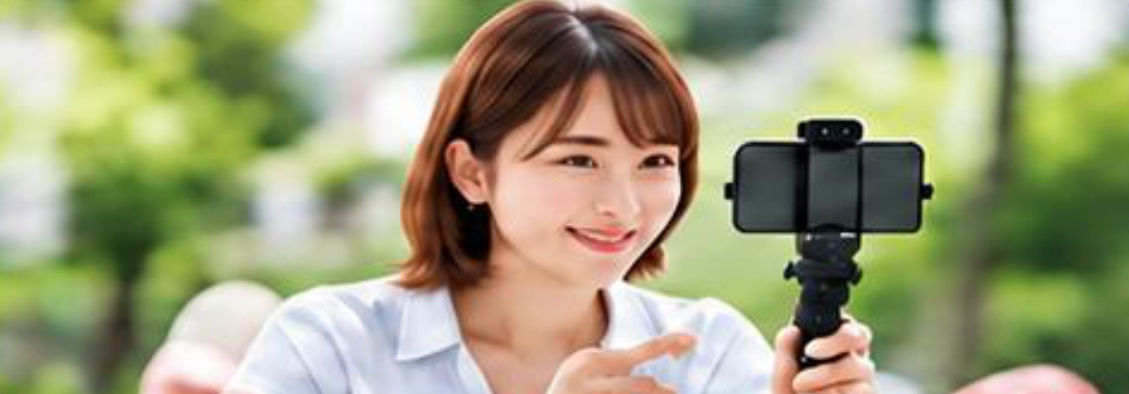 クリエイターがスマートフォンで発信するイメージ